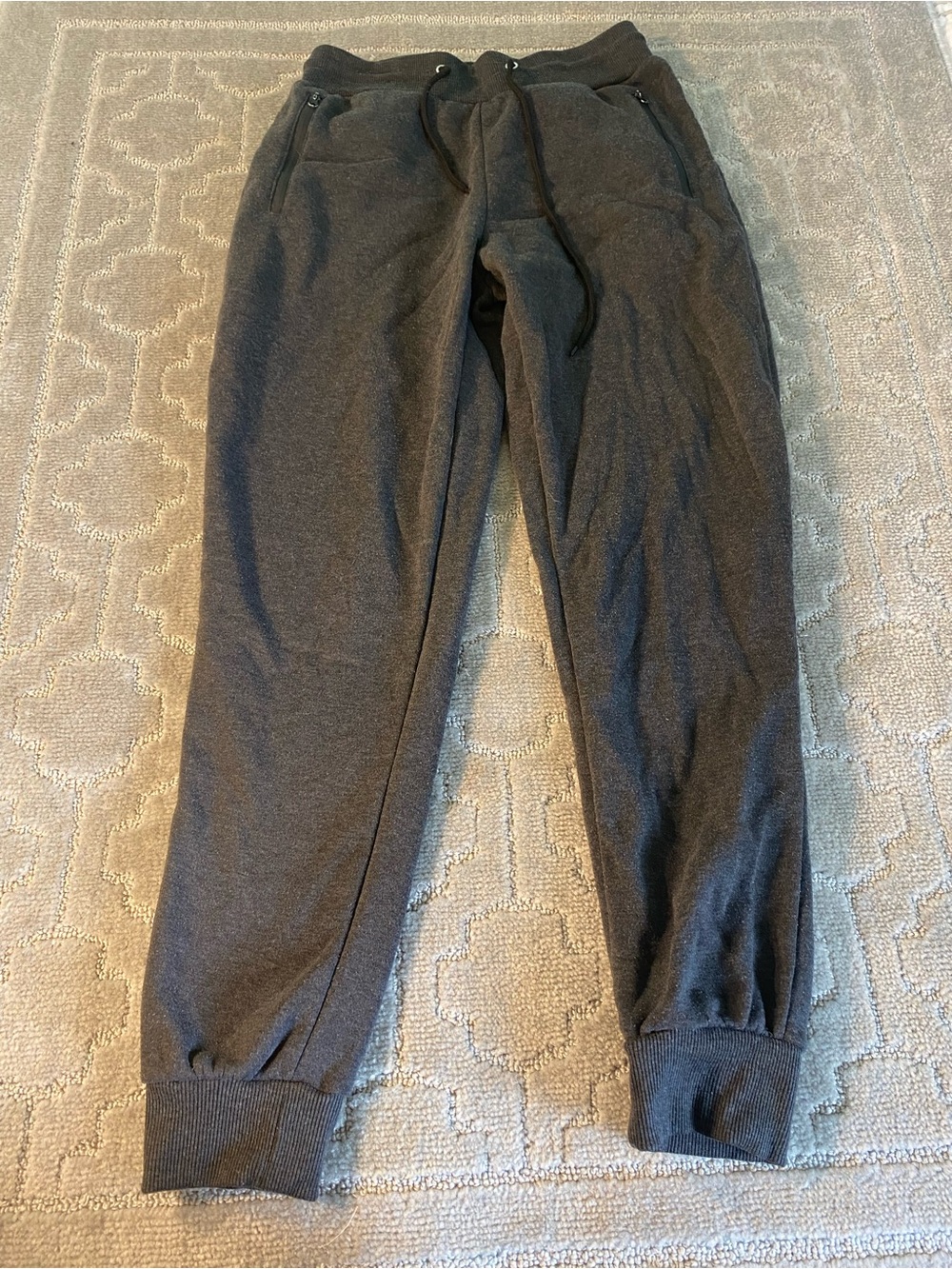 Pure Champ Jogger Sweatpants Charcoal Gray Zip Pocket Size M Casual Athleisure